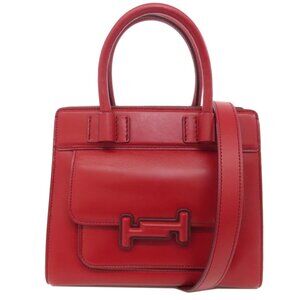 TODS Double T Handbag Leather Black